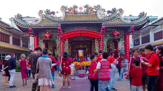 中国人民祈祷，崇拜，中国寺庙，中国城曼谷，泰国