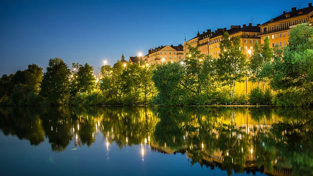 HD Time Lapse: City Canal Reflection