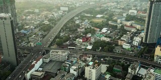 T/L WS TD上午曼谷城市的高架景观