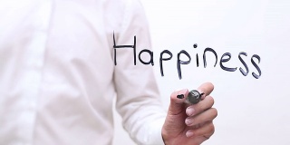 手写作“幸福”