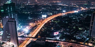 T/L WS夜间曼谷的高架景观