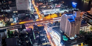 时间流逝-曼谷夜间交通