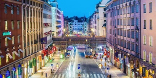 HD Time Lapse: City Street at Night