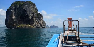 长尾船传统旅游泰国甲米岛