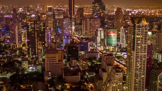 曼谷的夜晚视频素材模板下载