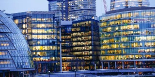 商务会议活动，英国伦敦办公商务大楼-延时