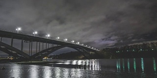 高清时间流逝:桥在夜晚