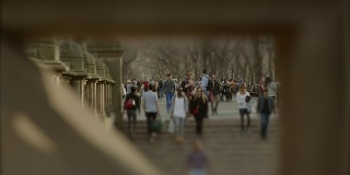 人们在纽约中央公园散步