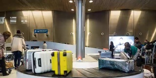 机场传送带延时行李4K(超高清)
