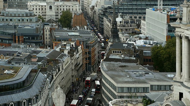 伦敦舰队街高角度视图