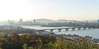 4k延时拍摄清晨首尔城