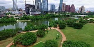 Austin Reflections over Park with Circles
