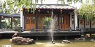 中式园林的喷泉
