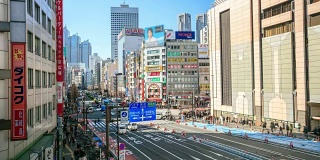 4K延时:东京新宿的交通状况