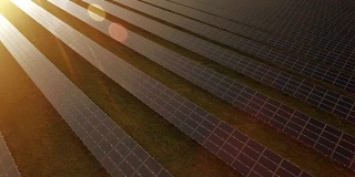 空中太阳能发电站立交拍摄(4K/超高清)