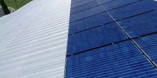 太阳能板屋顶可再生能源系统太阳能电池在太阳发光