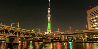 4K时间推移:黄昏的东京天空树