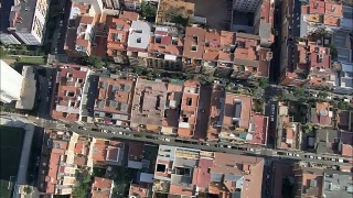 俯瞰巴塞罗那-鸟瞰-加泰罗尼亚，巴塞罗那，西班牙视频素材模板下载
