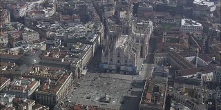 米兰大教堂鸟瞰图-伦巴第，米兰，意大利
