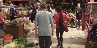 中国后街的慢镜头