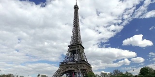 4K -埃菲尔铁塔，巴黎，从塞纳河