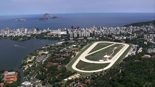 巴西赛马会-鸟瞰图-里约热内卢de Janeiro，里约热内卢de Janeiro，巴西视频素材模板下载