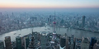 上海城市、4 k、时间流逝