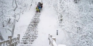 黄山的雪景