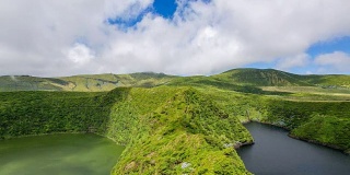 亚速尔群岛弗洛雷斯岛Lagoa Funda和Caldeira Comprida的时间流逝