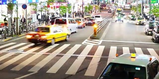 东京十字路口交通繁忙