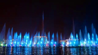 亚洲最大的综合音乐喷泉02视频素材模板下载