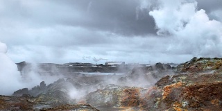 冰岛Gunnuhver地热区