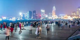 上海城市夜景4k时光流逝，2016