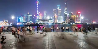 上海城市夜景4k时光流逝，2016