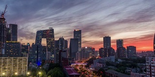 时光流逝——北京中央商务区，从早到晚(WS/Zoom)