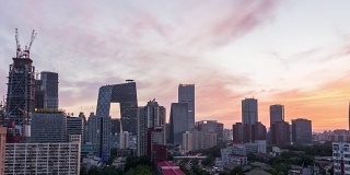 时光流逝——俯瞰北京天际线，从白天到黄昏(LR Pan)