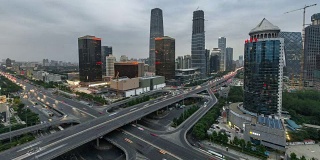 Time Lapse- Beijing Traffic and Beijing CBD Area (WS)