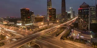 时光流逝——北京交通与CBD夜景(WS缩小)
