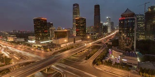 时光流逝——北京交通与CBD夜景(WS)