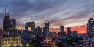 时光流逝——黄昏俯瞰北京天际线(WS)