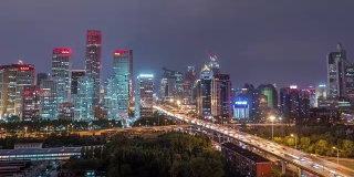 时间流逝-北京夜景鸟瞰图(WS Zoom)