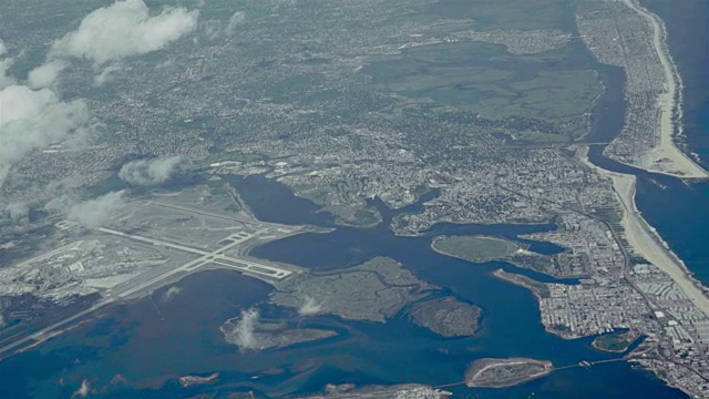 鸟瞰图JFK国际机场，长岛，纽约市，美国