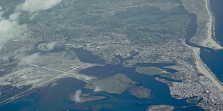 鸟瞰图JFK国际机场，长岛，纽约市，美国