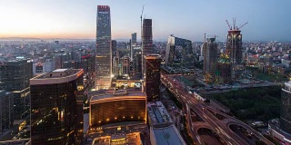 时光流逝——北京中央商务区，从早到晚(WS放大)