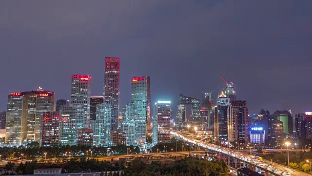 时光流逝——夜晚俯瞰北京天际线(WS平移)