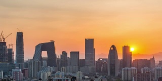 时光流逝——俯瞰北京的日出(ms . s . HA LR Pan)