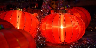 中国的灯笼是中国的新年，中国新年的灯