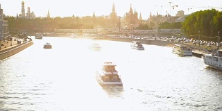莫斯科莫斯科河上的日落