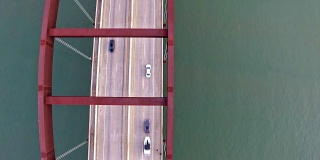 笔直向下看便士backer桥鸟瞰图跨越科罗拉多河