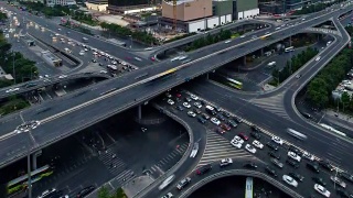 时光流逝——中国北京路交叉口视频素材模板下载